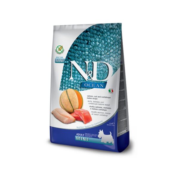 N&D DOG OCEAN SALMON CODFISH MELON MINI 7KG