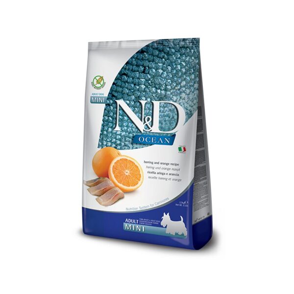 N&D DOG OCEAN HERRING ORANGE MINI 7KG