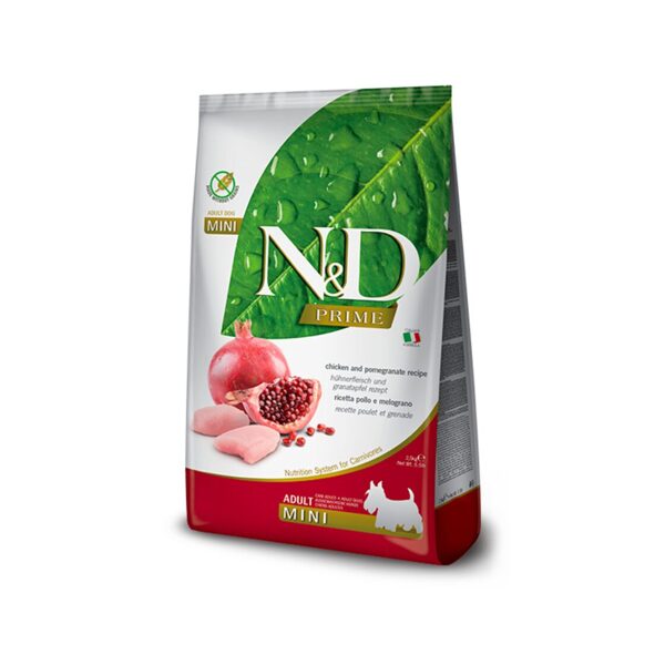 N&D DOG PRIME CHICKEN POMEGRANATE ADULT MINI 7KG
