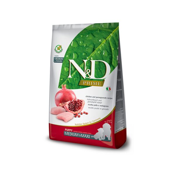 N&D DOG PRIME CHICKEN POMEGRANATE PUPPY MEDIUM MAXI 12KG