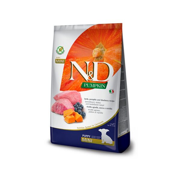 N&D DOG PUMPKIN LAMB BLUEBERRY PUPPY MINI 2,5KG