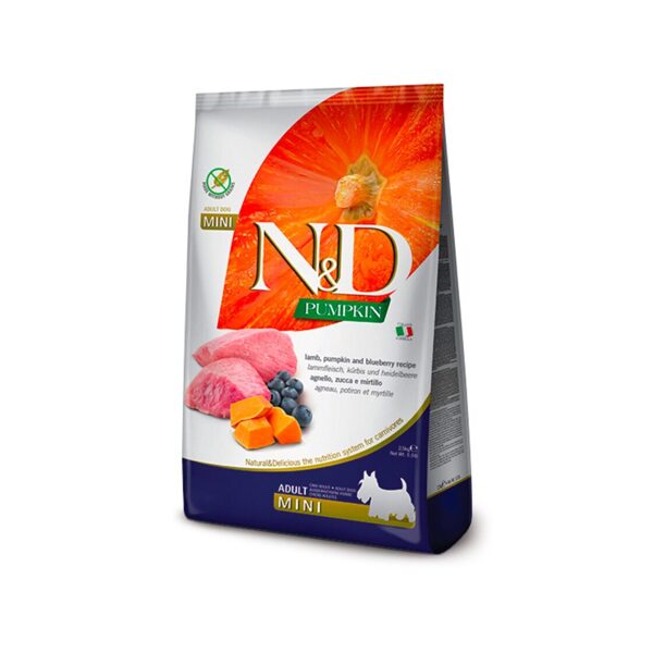 N&D DOG PUMPKIN LAMB BLUEBERRY ADULT MINI 7KG