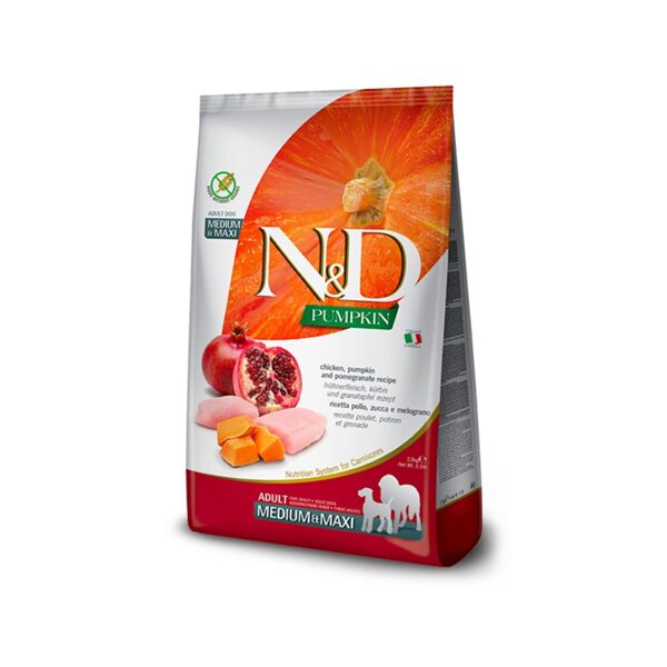 N&D DOG PUMPKIN CHICKEN POMEGRANATE ADULT MEDIUM MAXI 12KG