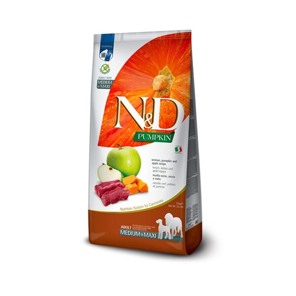 N&D DOG PUMPKIN VENISON APPLE MEDIUM MAXI 12KG