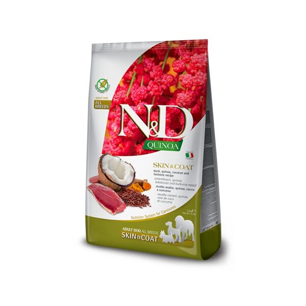N&D DOG QUINOA DUCK COCONUT SKIN & COAT ADULT ALL BREED 2.5KG