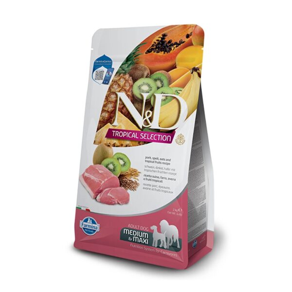 N&D DOG TROPICAL SELECTION PORK ADULT MEDIUM MAXI 2KG