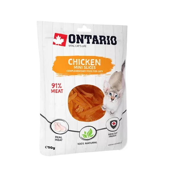 Ontario Cat Mini Chicken Slices 50g