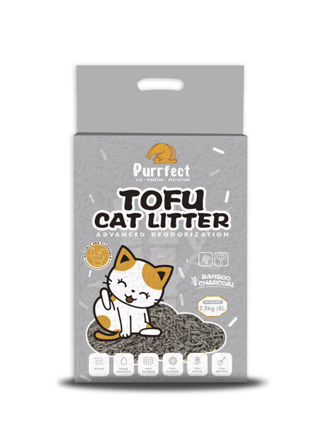 Purrfect Bamboo tofu cat kaķiem litter 6l / 2.5kg