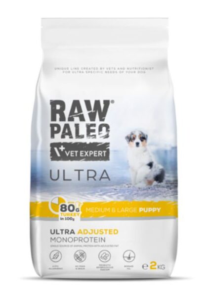 RAW PALEO ULTRA KUCĒNU MEDIUM/LARGE TĪTARS 2KG Vet Expert