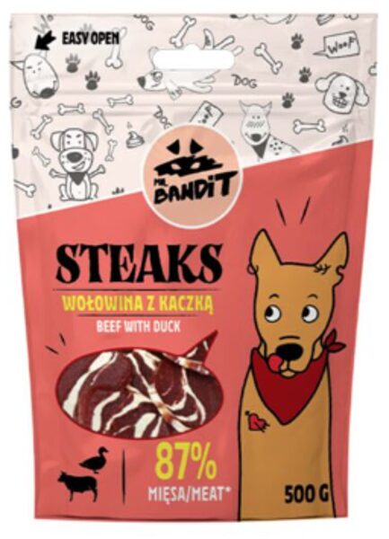 MR.BANDIT STEAKS BEEF/DUCK /LIELLOPS AR PĪLI 500G