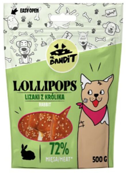 MR.BANDIT LOLLIPOPS RABBIT/TRUSIS 500G