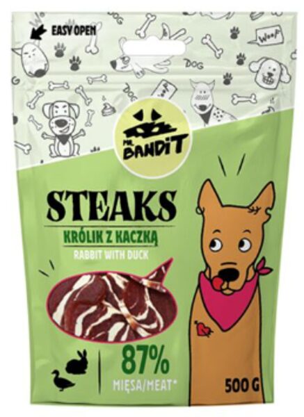 MR.BANDIT STEAKS RABBIT/DUCK /TRUSIS AR PĪLI 500G