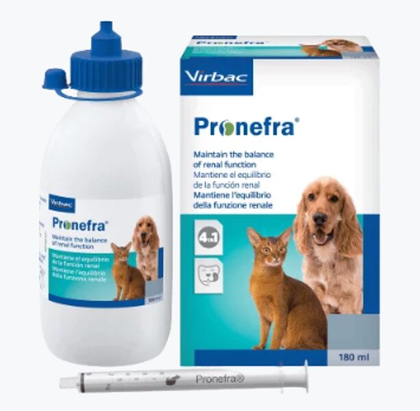 Pronefra 60ml - papildbarība kaķiem un suņiem nieru mazspējas gadījumos