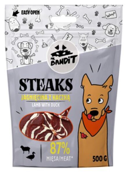MR.BANDIT STEAKS LAMB/DUCK /JĒRS AR PĪLI 500G