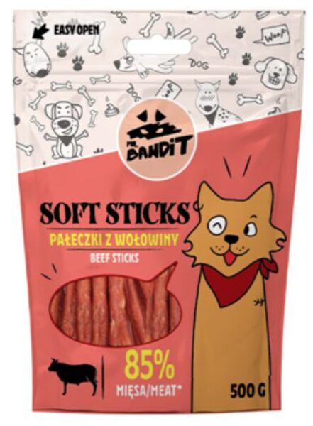 MR.BANDIT SOFT STICKS BEEF/LIELLOPS 500G