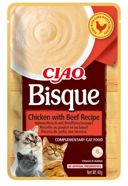 CHURU CIAO BISQUE KAĶIEM VISTA/LIELLOPS 40G N12