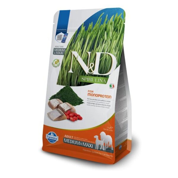 N&D DOG SPIRULINA HERRING WOFLBERRY ADULT MEDIUM MAXI 2KG