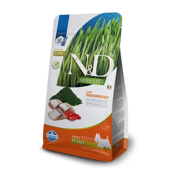 N&D DOG SPIRULINA HERRING WOFLBERRY ADULT MINI 2KG