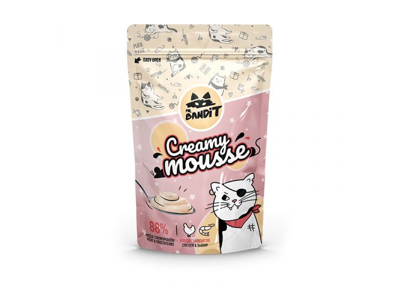 MR.BANDIT CAT CREAMY MOUSSE CHKN/SHRIMP /VISTA/GARNELE 60G /9718