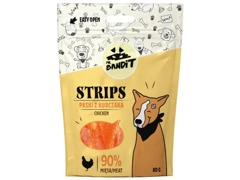 MR.BANDIT STRIPS CHICKEN/VISTAS STRĒMELES 80G