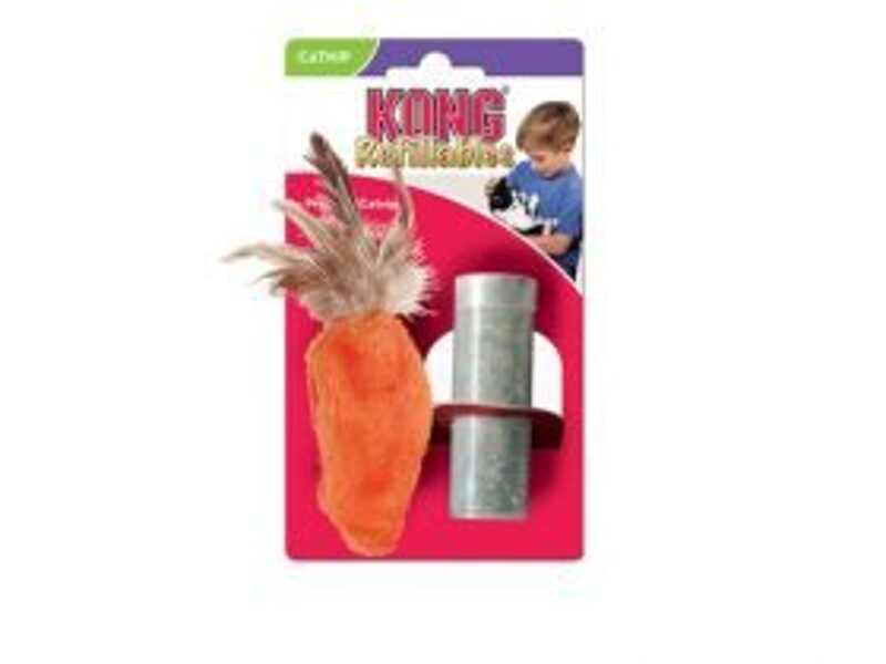 KONG KAĶU ROTAĻL REFILLABLE CARROT BURKĀNS
