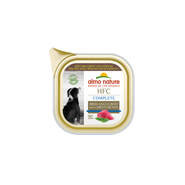 Almo Nature Almo Nature HFC complete dogs 6x85g Irish Angus beef with green beans/Īrijas Angus Liellops ar zaļajām pupiņām