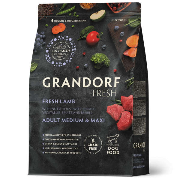 GRANDORF Fresh Lamb - Adult Medium & Maxi Breeds - 10 Kg