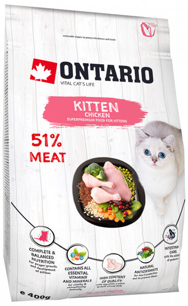 Ontario SP Cat Kitten Chicken, 0,4 kg