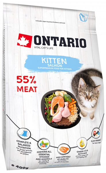 Ontario SP Cat Kitten Salmon, 0,4 kg