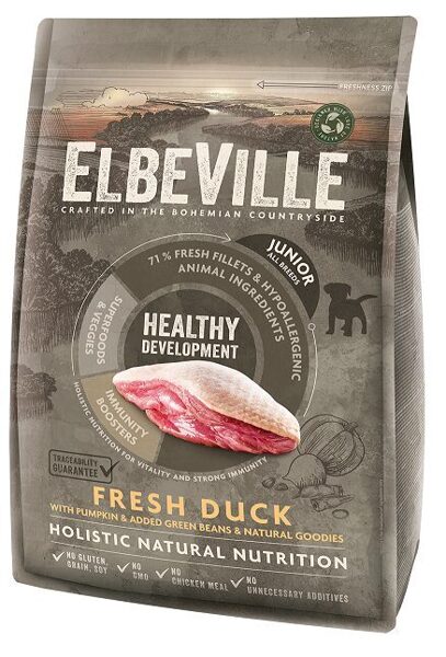 ELBEVILLE Puppy and Junior All Breeds Fresh Duck Healthy Development 4 kg