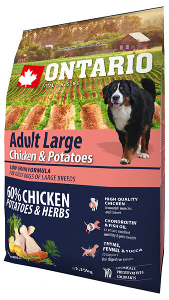 Ontario Adult Large Chicken and Potatoes, 2,25 kg
