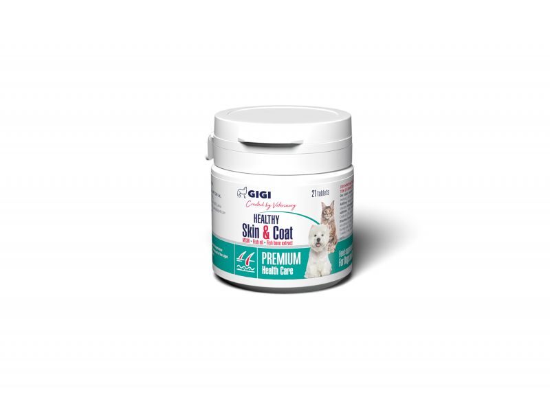 GIGI HEALTHY SKIN&COAT TBL N21 (COD OMEGA PLUS) SUŅIEM/KAĶIEM