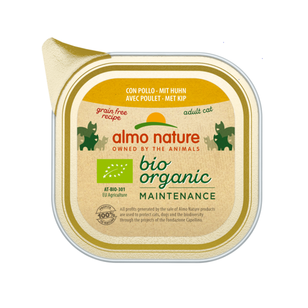 Almo Nature BIO ORGANIC MAINTENANCE vistas gaļas pastēte, 85gx6