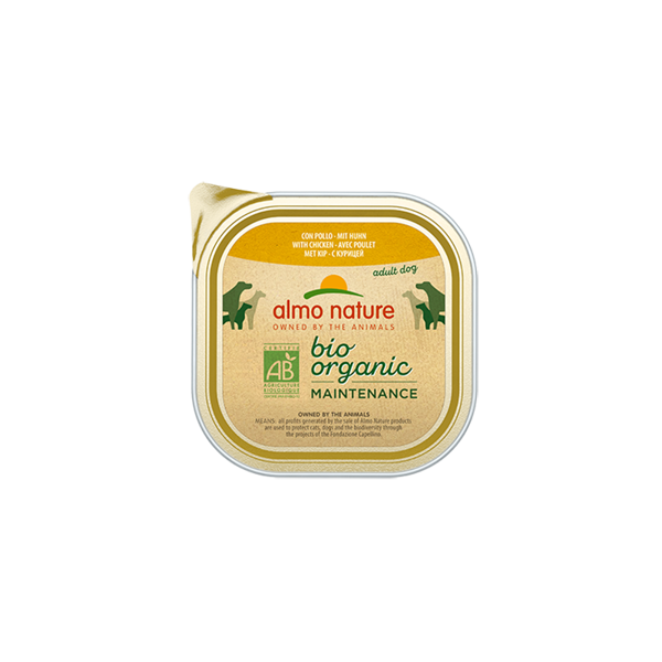 Almo Nature BIO ORGANIC MAINTENANCE pastēte ar vistu, 300gx6