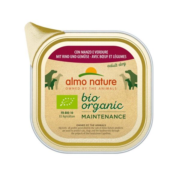 Almo Nature BIO ORGANIC pastēte ar liellopu un dārzeņiem, 100gx6