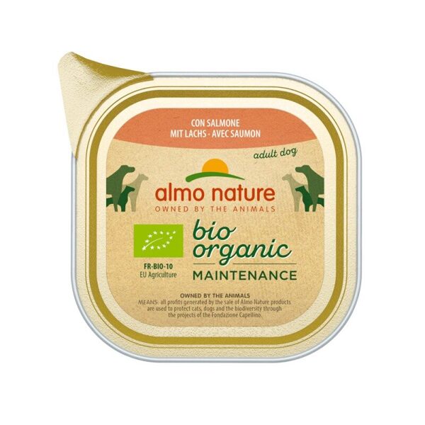 Almo Nature BIO ORGANIC MAINTENANCE pastēte ar lasi, 100gx6
