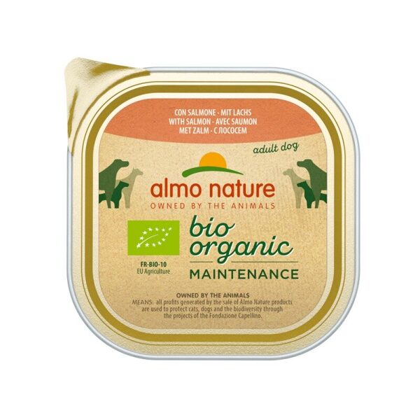 Almo Nature BIO ORGANIC MAINTENANCE pastēte ar lasi, 300gx6