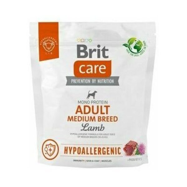  Brit Care HP Adult Medium Lamb&Rice 1kg