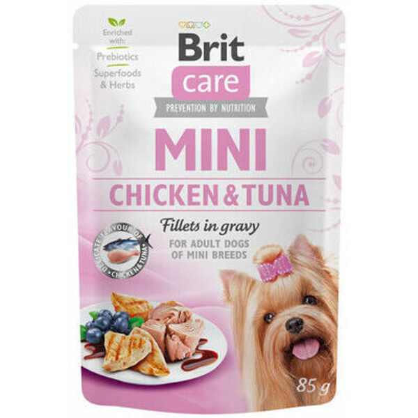 Brit Care Mini wet Chicken & Tuna fillets in gravy 85 g