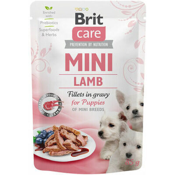 Brit Care Mini wet Puppy Lamb fillets in gravy 85 g