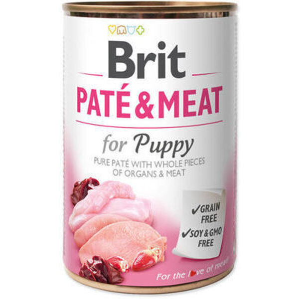 BRIT CARE wet Chicken & Turkey Pate & Meat for Puppy 400 g