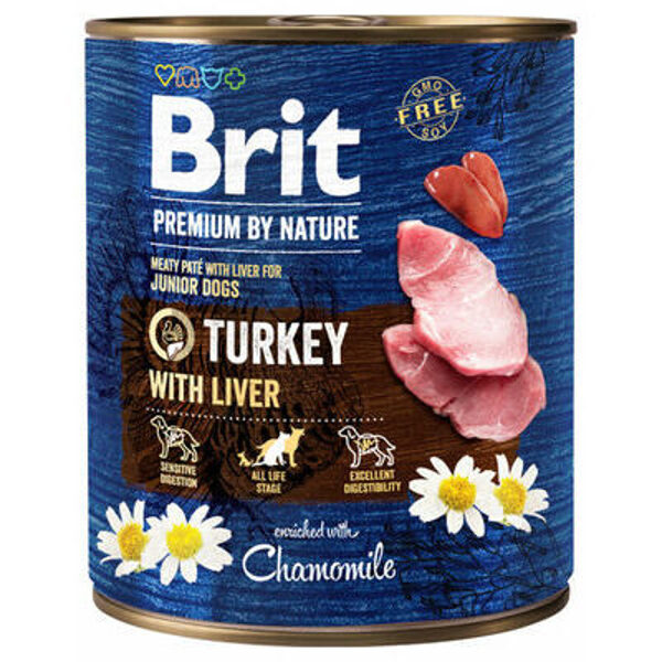 Brit Premium by Nature wet Turkey with Liver 800 g