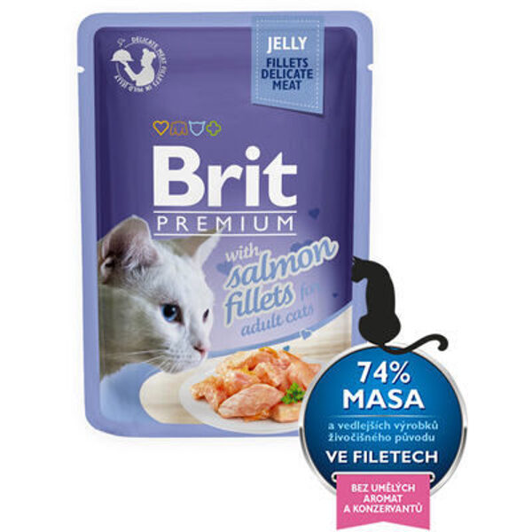 Brit Premium Cat Delicate Fillets in Jelly with Salmon 85 g