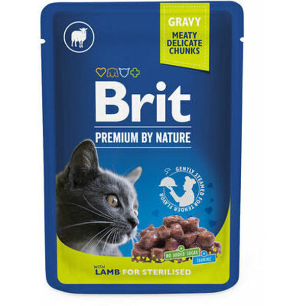 Brit Premium Cat Pouch Lamb for Sterilised 100 g