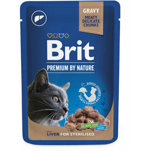 Brit Premium Cat Pouch Liver for Sterilised 100 g