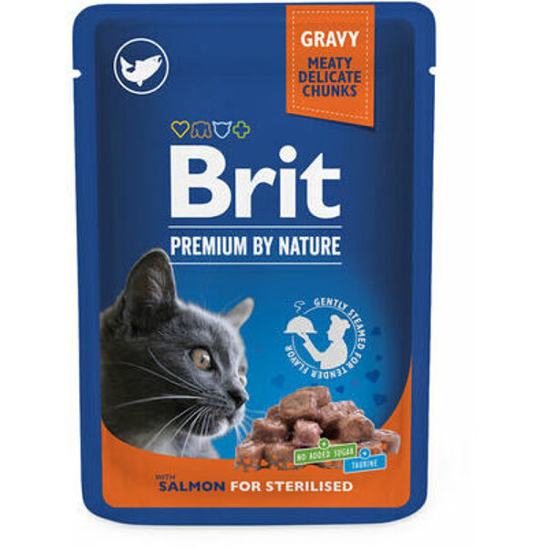 Brit Premium Cat Pouch Salmon for Sterilised 100 g