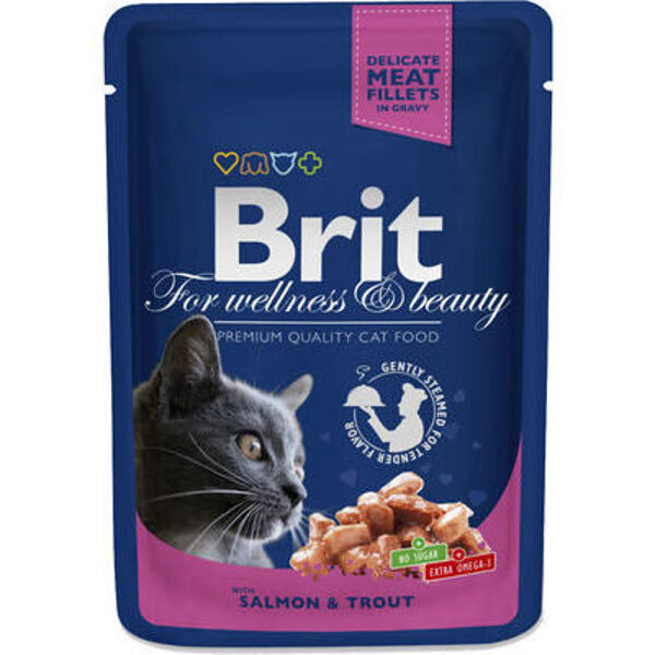 Brit Premium Cat Pouch Salmon & Trout 100 g