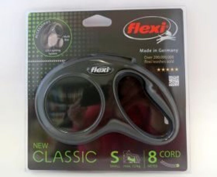 FLEXI PAVADA NEW CLASSIC VADS S 8M<12KG MELNS