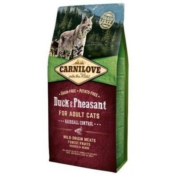 CARNILOVE Duck & Pheasant Adult Cat Hairball Control 6 kg
