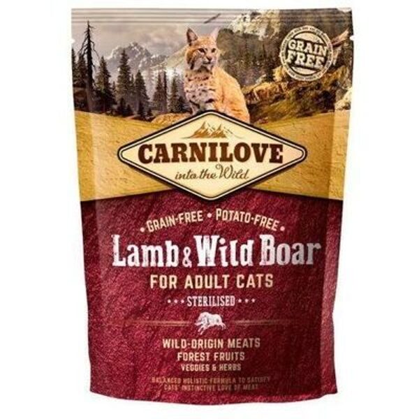 CARNILOVE Lamb & Wild Boar Adult Cat Sterilised 0,4 kg